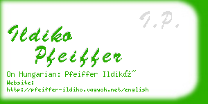 ildiko pfeiffer business card